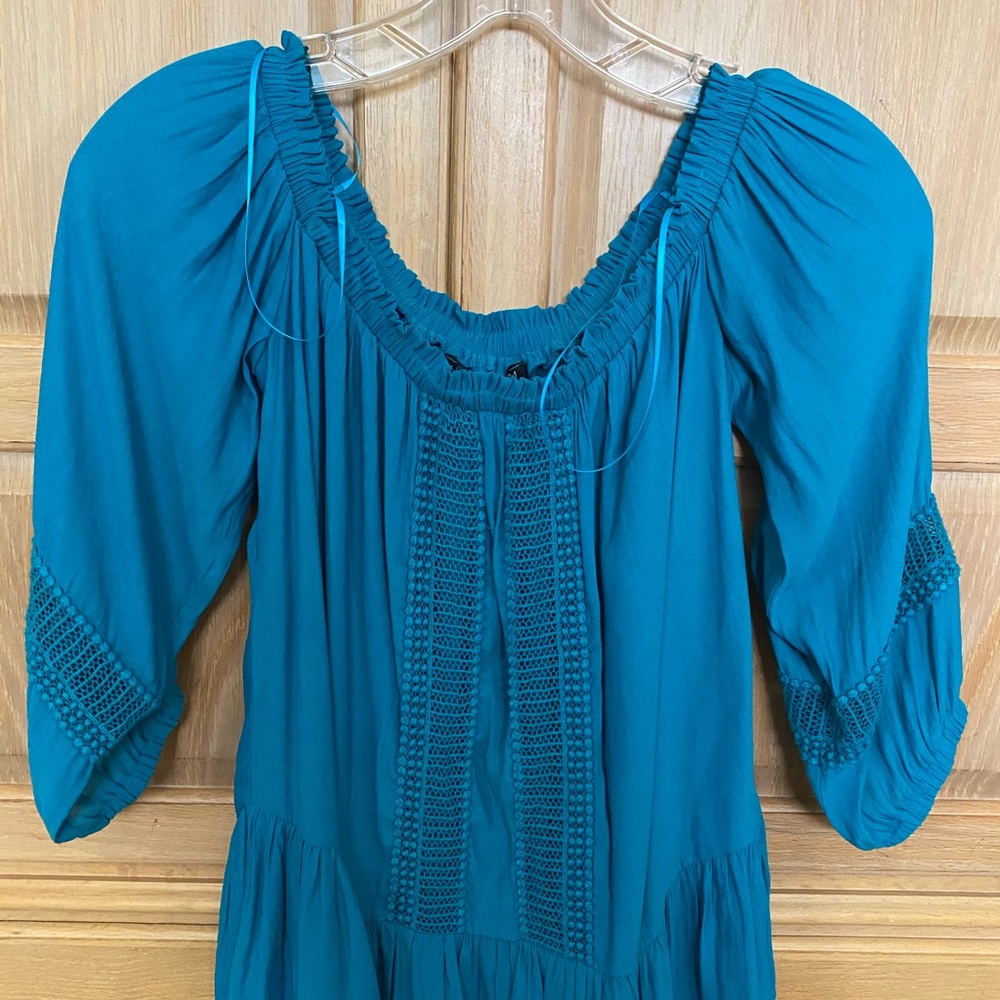 Ocean Blue Long Sleeve Top